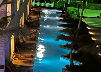 Punta Cana pool at night