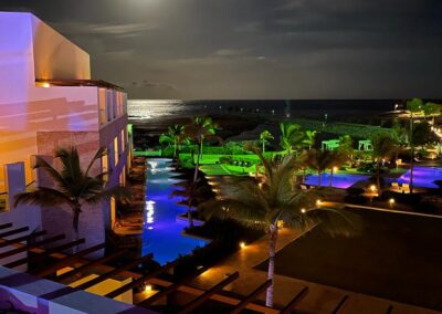 Punta Cana pool at night moonview